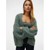 Vero Moda Strickjacke "VMMAYBE LS OPEN CARDIGAN GA REP" Kunstfaser, oversize