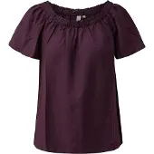 QS Viskosemix-Bluse mit Carmenausschnitt