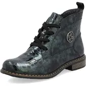 Rieker Schnürstiefeletten Multicolor isoliert mit Plateausohle 3,5 cm und Reißverschluss