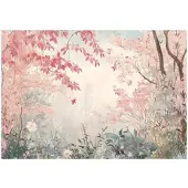 WALLARENA Fototapete Bäume in Rosa | Gr.: 350 x 250 cm