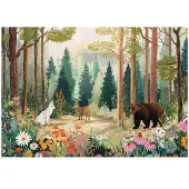 WALLARENA Fototapete Wald in Grün | Gr.: 400 x 280 cm
