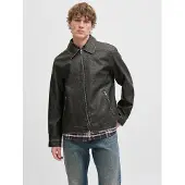 Jack & Jones Bikerjacke "JJECASABLANCA PU JACKET NOOS" ohne Kapuze mit Fronttaschen