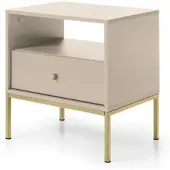 Masseno NACHTTISCH MONDO 53,6/56,2/39 cm Beige
