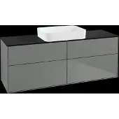 Villeroy & Boch V&B Waschtischunterschrank Wandbeleuchtung Finion 160x60,3x50,1cm, Gl. bla m, Oli. m Lac