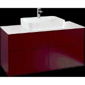 Villeroy & Boch V&B Waschtischunterschrank Wandbeleuchtung Finion 120x60,3cm, Abd.-Pl. wh. m, Peony Matt