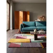KADIMA DESIGN Wollteppich geometrisch Pastell-Bunt 200 x 290 cm - HALLEIN Kadima