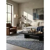 KADIMA DESIGN Wollteppich Flachgewebe Blau 160 x 230 cm - OTLEY