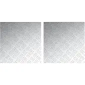 vidaXL Treppe Tritt Quadratisch 2 pcs Silber 50 x 50 cm Aluminium