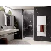 Hsk Wandverkleidung „RenoDeco“ 1250 × 2550 mm Seidenmatt, Marmor, Carrara-Schwarz