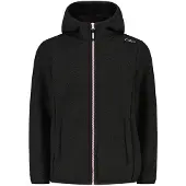 CMP - Girl's Jacket Fix Hood Bonded Knitted w. Fur - Fleecejacke Gr 104 schwarz