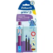 Pelikan griffix Tintenschreiber Sweet Berry für Rechtshänder, Schreiblernstift mit ergonomischer