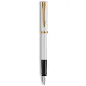 Waterman Füllfederhalter IMPRESSION weisser Lack CT M Blau Geschenkbox
