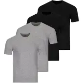 Ragman Unterhemd / Shirt Kurzarm Basic in Schwarz / grau | Gr.: 4XL