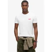 Superdry Rundhalsshirt "ESSENTIAL LOGO EMB TEE" aus Baumwolle und Single Jersey, Slim Fit, Kurzarm, hüftlang