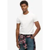 Superdry Rundhalsshirt "ESSENTIAL LOGO EMB TEE" Slim Fit, aus Baumwolle und Single Jersey, mit Rundhalsausschnitt