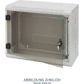 Triton - 19" Wandschrank zweiteilig 6HE/253mm Vollglastür