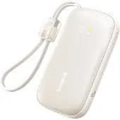 Baseus Powerbank EnerFill FC21 Qpow 3 Ultra, 10000 mAh, 45 W, mit digitaler Anzeige, abnehmbares USB-C-Lightning-Kabel, Titan-Farbe