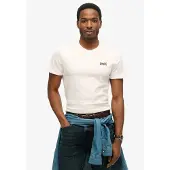 Superdry Rundhalsshirt "ESSENTIAL CONTRAST EMB TEE" Slim Fit, aus Baumwolle und Single Jersey, mit Print, pflegeleicht
