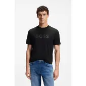 BOSS T-Shirt aus Baumwolle mit großem tonalem Logo Grösse L