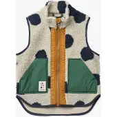 Liewood Noam Teddyfleece-Weste, Spot Dot/Mist, 116