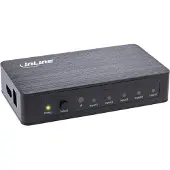 InLine HDMI Switch, 5-fach, 4K2K@60Hz, HDCP 2.2, HDMI, Schwarz, 60 Hz, 6 Gbit/s, 600 MHz, 4096 x 2160 Pixel