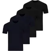 Ragman Unterhemd / Shirt Kurzarm Basic in Schwarz / blau | Gr.: XXL