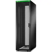 Schneider Electric Easy Rack 600mm/42HE/1200mm mit Dach, Seitenwand, Rollen, Füßen und 4 Halterungen, ohne Boden, schwarz, Freistehendes Gestell, 42U, 1199,75 kg, Lenkrollen, 108,6 kg, Schwarz