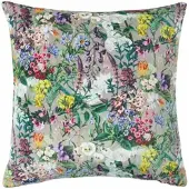 Homescapes KISSENHÜLLE Botanical Garden – Samt violett 46/46 cm