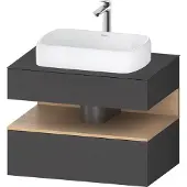 Duravit Waschtischunterschrank Qatego 80x55x60cm, E na/gra m, Pl, Nischenb