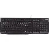Logitech K120, Kabelgebunden, USB, QWERTY, Schwarz