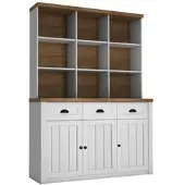 Petits-meubles GESCHIRRSCHRANK Léandre Weiß und Holz