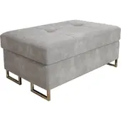 Masseno POLSTERHOCKER BARLET Hellgrau 100x60 cm