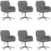 vidaXL Bürostühle 6 Stk. 54 x 58 x 90 cm Dunkelgrau Stoff