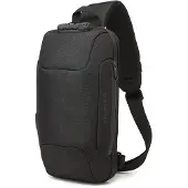 Wozinsky Premium Single-Shoulder Anti-Theft Urban Rucksack Mit Organizer Und Usb - Schwarz