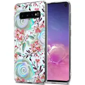 Cadorabo IMD TPU Bunte Blumen & Blätter Cover