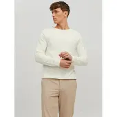 Jack & Jones Rundhalspullover "JJEHILL KNIT CREW NECK NOOS" Baumwolle, regular fit