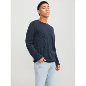 Jack & Jones Rundhalspullover "JJELEO KNIT CREW NECK NOOS" Baumwolle, regular fit