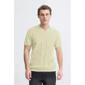 Blend Polokragenpullover "BHBARON SPLIT POLO PPNOOS" aus Baumwolle, Regular Fit, unifarben, Kurzarm, mit V-Ausschnitt