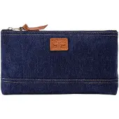 Levi's Handtasche "DENIM POUCH", Damen, Gr. B/H/T: 20cm x 15cm x 7cm, blau (denim), Baumwolle, unifarben, Taschen Handtasche, aus Baumwolle, mit Reißverschluss, unifarben