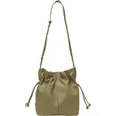 Marc O'Polo Leder Umhängetasche Schultertasche Sienna Hobo Bag Pure Sage khaki