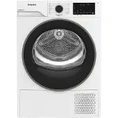 Ariston Hotpoint HPTS 74D BS IT, Freistehend, Frontlader, Wärmepumpe, Weiß, Drehregler, Berührung, Rechts