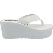 Bench Damen Urlaubs klobige Keil Zehentrenner White Pu