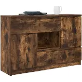 vidaXL Sideboard Geräucherte Eiche 100 x 30 x 65,6 Holzwerkstoff