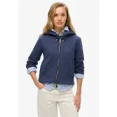 Superdry Kapuzensweatjacke "ESSENTIAL LOGO ZIPHOOD HB" aus Baumwolle und Polyester, Relaxed Fit, mit Rippbündchen