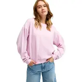 Roxy Fleecepullover "Surfing By Moonlight", Damen, Gr. L, pink lavender, Obermaterial: 68% Viskose, 29% Polyester, 3% Elasthan., Sweatshirts Fleecepullover