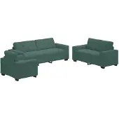 vidaXL Sofa Set 3 stk. Dunkelgrün Samt
