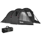 Outsunny Campingzelt Taft Fiberglass Schwarz 475L x 264B x 172H cm