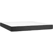 vidaXL Taschenfederkernmatratze Mittel Schwarz 152x203x20 cm Kunstleder