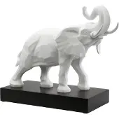 Goebel Deko-Objekt Studio 8 - Elefant, Biskuit-Porzellan, Antikweiss, 43 cm, 30800101