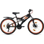 Wyld Gear Mountainbike Fully 24" Bliss schwarz 18 Gänge RH 38 cm